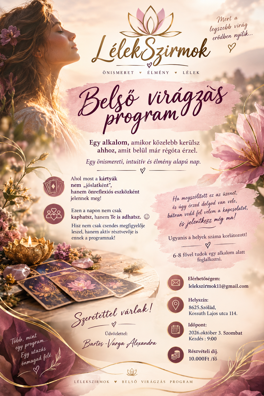Belső virágzás program, Szólád, 2026. október 3.